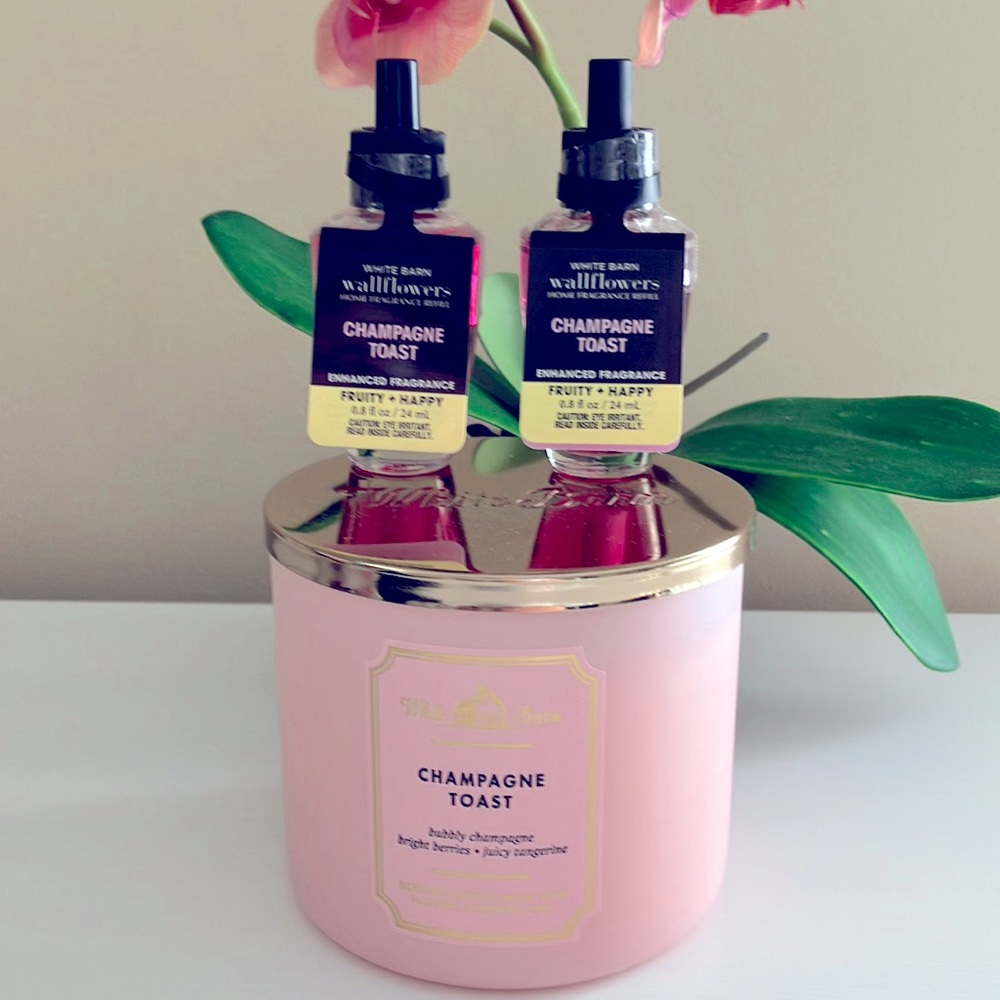 🆕 CHAMPAGNE TOAST CANDLE BUNDLE Bath and Body Works
